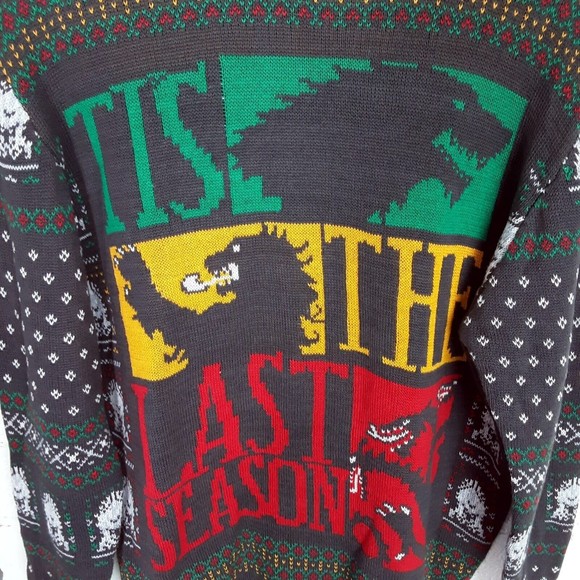 GOT XL Ugly Sweater Unisex XL “Tis The Last Season” XMAS HBO - Picture 3 of 11